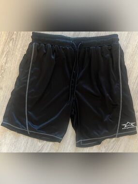 Crash Black Men's Athletic Drawstring Shorts | Gym Shorts | Running Shorts